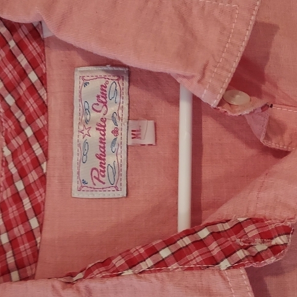 panhandle SLIM Western Cowgirl button embroidered shirt top sz XL - Picture 6 of 12
